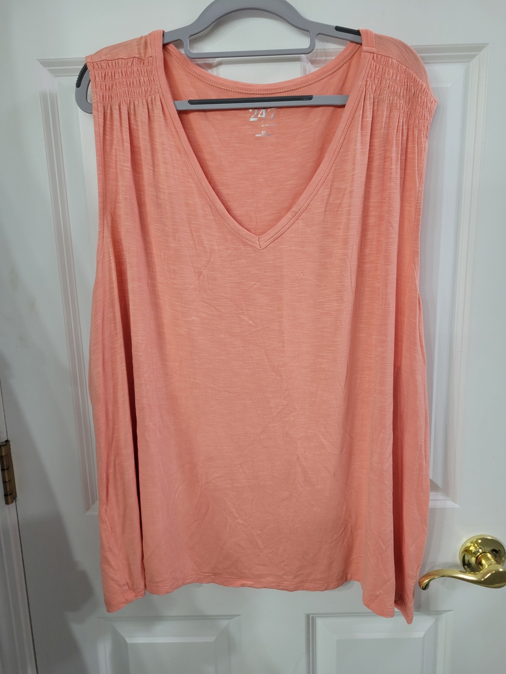 24/7 By Maurices V-Neck Sleeveless Top - Peach